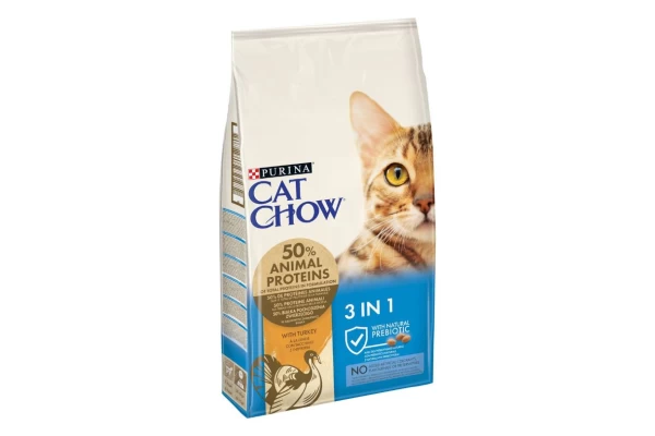 PURINA CAT CHOW FELINE 3 IN 1 ΓΑΛΟΠΟΥΛΑ 15ΚG