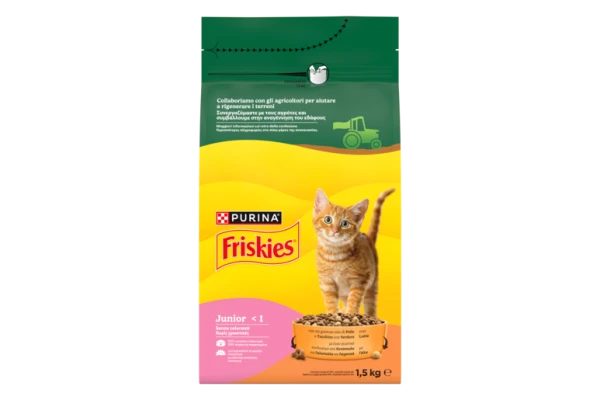 FRISKIES JUNIOR ΚΟΤΟΠΟΥΛΟ, ΓΑΛΑ & ΠΡΟΣΘΕΤΑ ΛΑΧΑΝΙΚΑ  1,5kg