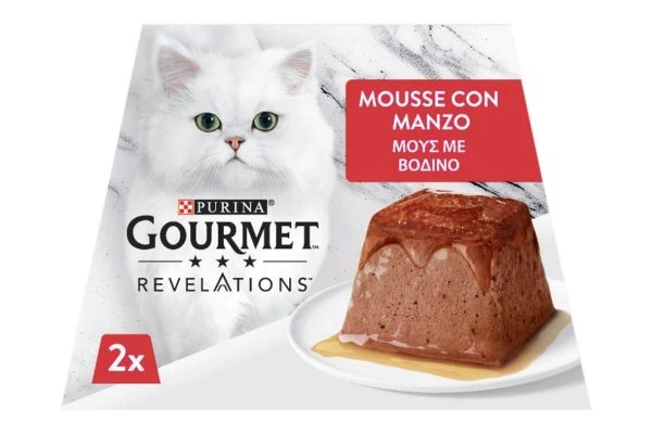 Purina Gourmet Revelations Mousse Με Βοδινό 4x57gr