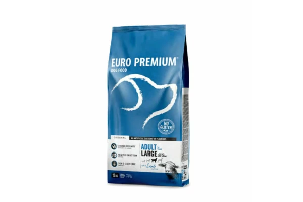 Ξηρά τροφή σκύλου Euro Premium Adult large breed 12 kg Αρνί &Ρύζι
