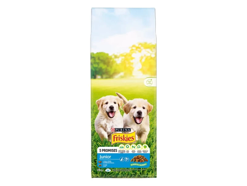 Friskies Junior Κοτόπουλο, Πρόσθετo γάλα και Λαχανικά 18Kg