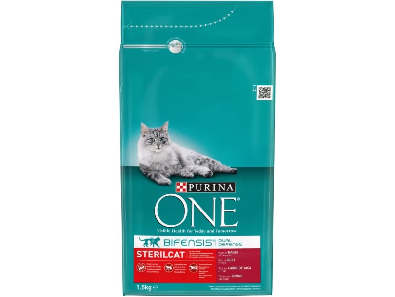Purina ONE Sterilcat Βοδινό & Σιτάρι 1,5kg