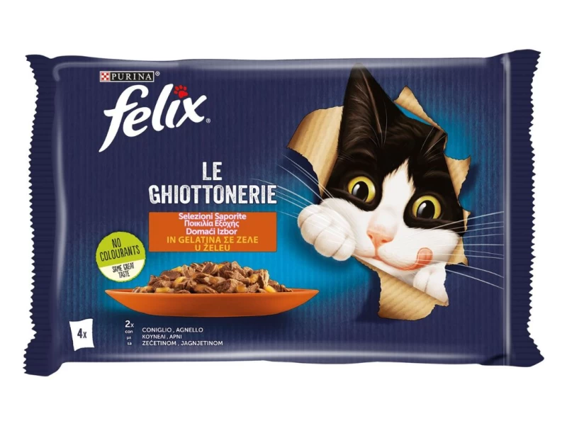 FELIX AGAIL Πολυσυσκευασία με Κουνέλι και Αρνί σε Ζελέ 4x85g