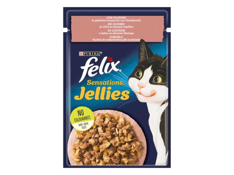 FELIX Sensations Jellies Σολομό και Γαρίδες 85g