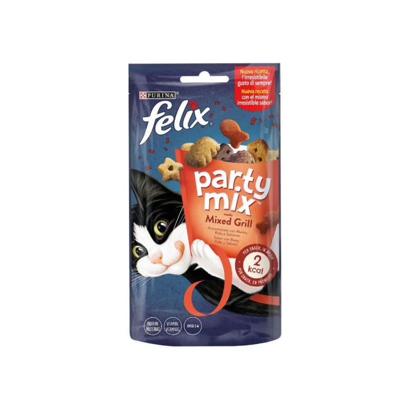 Felix Party Mix Snacks Mixed Grill Με γεύση ΒΟΔΙΝΟ, ΚΟΤΟΠΟΥΛΟ & ΣΟΛΟΜΟ 60g