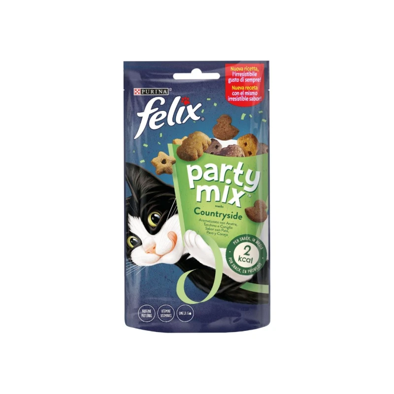 Felix Party Mix Snacks Countryside Mix με γεύση ΠΑΠΙΑ, ΓΑΛΟΠΟΥΛΑ και ΚΟΥΝΕΛΙ 60g
