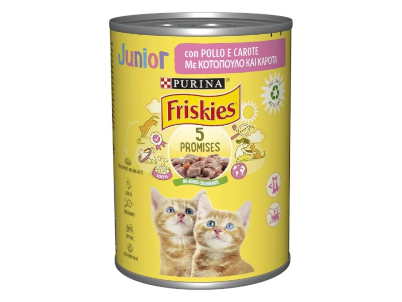 Friskies Junior Κομματάκια Κοτόπουλο & Καρότα σε σάλτσα 400g