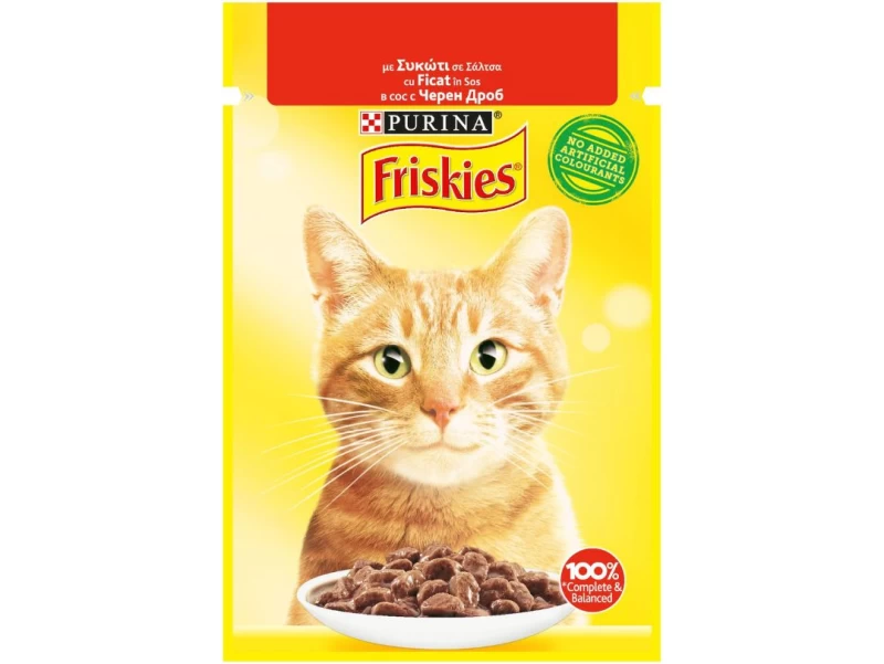 Friskies® για ενήλικες γάτες με Συκώτι σε σάλτσα  85g