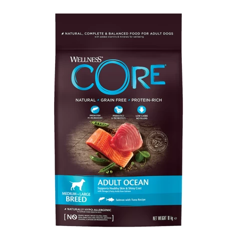 Wellness Core Adult Ocean Σολομός & Τόνος 10kg Coat Care