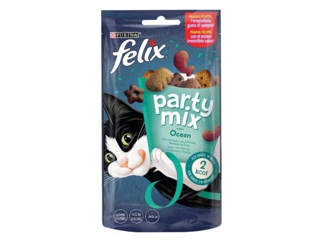 Felix Party Mix Snacks Ocean Mix με γεύση ΣΟΛΟΜΟ, ΜΠΑΚΑΛΙΑΡΟ και ΠΕΣΤΡΟΦΑ 60g