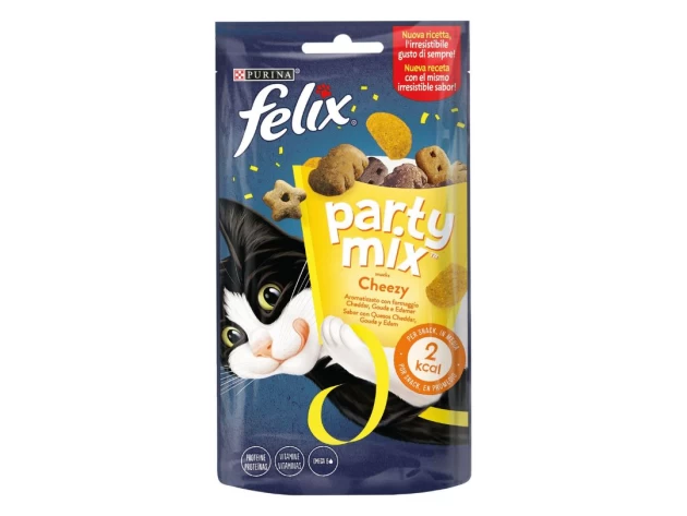 Felix Party Mix Cheezy Mix με γεύση από τυρί ΤΣΕΝΤΑΡ, ΓΚΟΥΝΤΑ και ΈΝΤΑΜ 60g