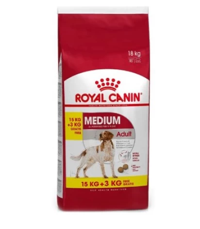  Royal Canin Medium Adult 15Kg+3Kg Δώρο