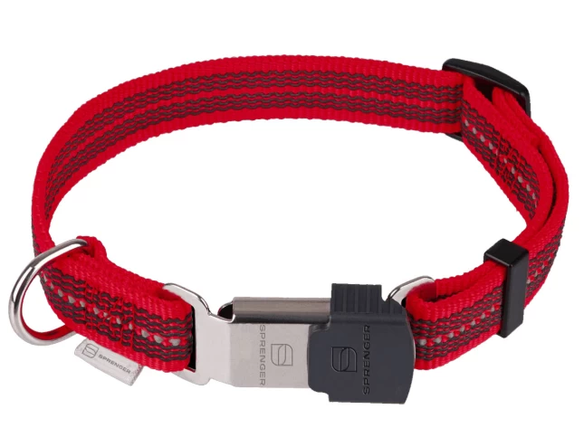 Sprenger nylon ανακλαστικό περιλαίμιο (κολάρο) Κόκκινο 30 - 45cm