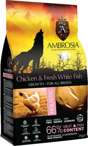 Ambrosia Chicken & Fresh Fish Growth All Breeds 2kg