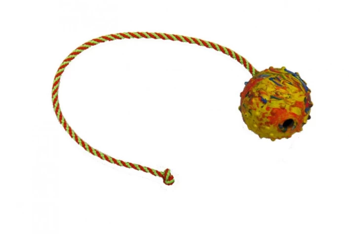 GAPPAY Μπαλάκι διαμέτρου 7cm καουτσούκ με σκοινί 50cm