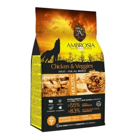Ambrosia Adult Chicken & Veggies 12kg GRAIN FREE