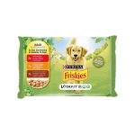 FRISKIES για ενήλικους σκύλους ΠΟΛΥΣΥΣΚΕΥΑΣΙΑ με Βοδινό και Καρότο σε Ζελέ 2x100gr, Mε Κοτόπουλο και Αρακά σε Ζελέ 1x100gr και με Αρνί  και Πράσινα Φασολάκια σε Ζελέ 1x100g