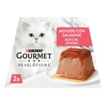 PURINA GOURMET REVELATIONS Μους με Σολομό με ένα σιντριβάνι ζουμερής σάλτσας 2x57g
