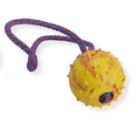 Μπαλάκι από μασίφ καουτσούκ διαμέτρου 6cm με χειρολαβή